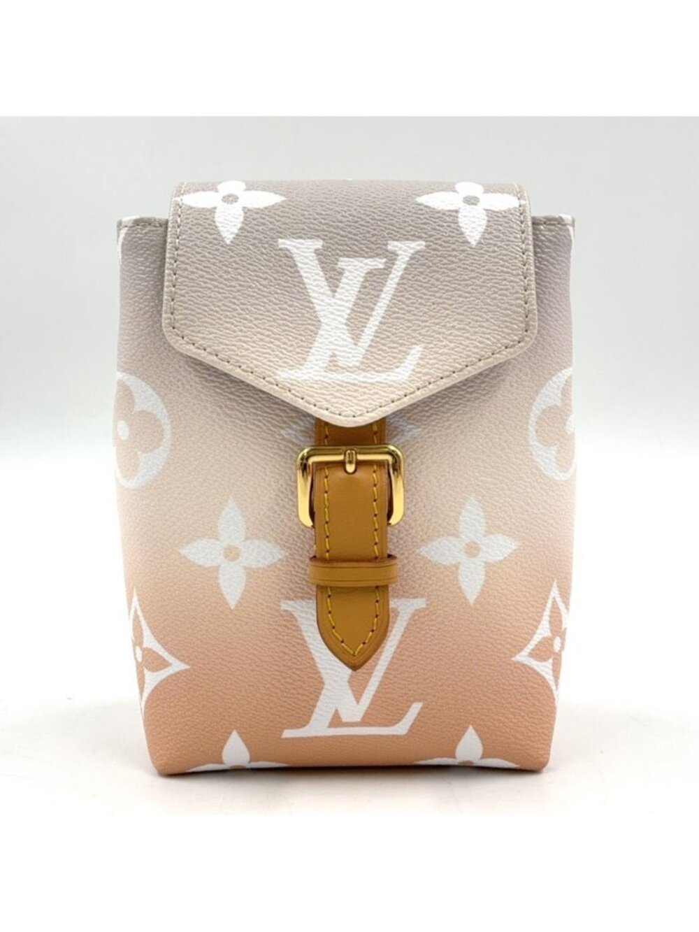 Louis Vuitton by the Pool Tiny Enabled Leather Pink White Light Gray Backpack